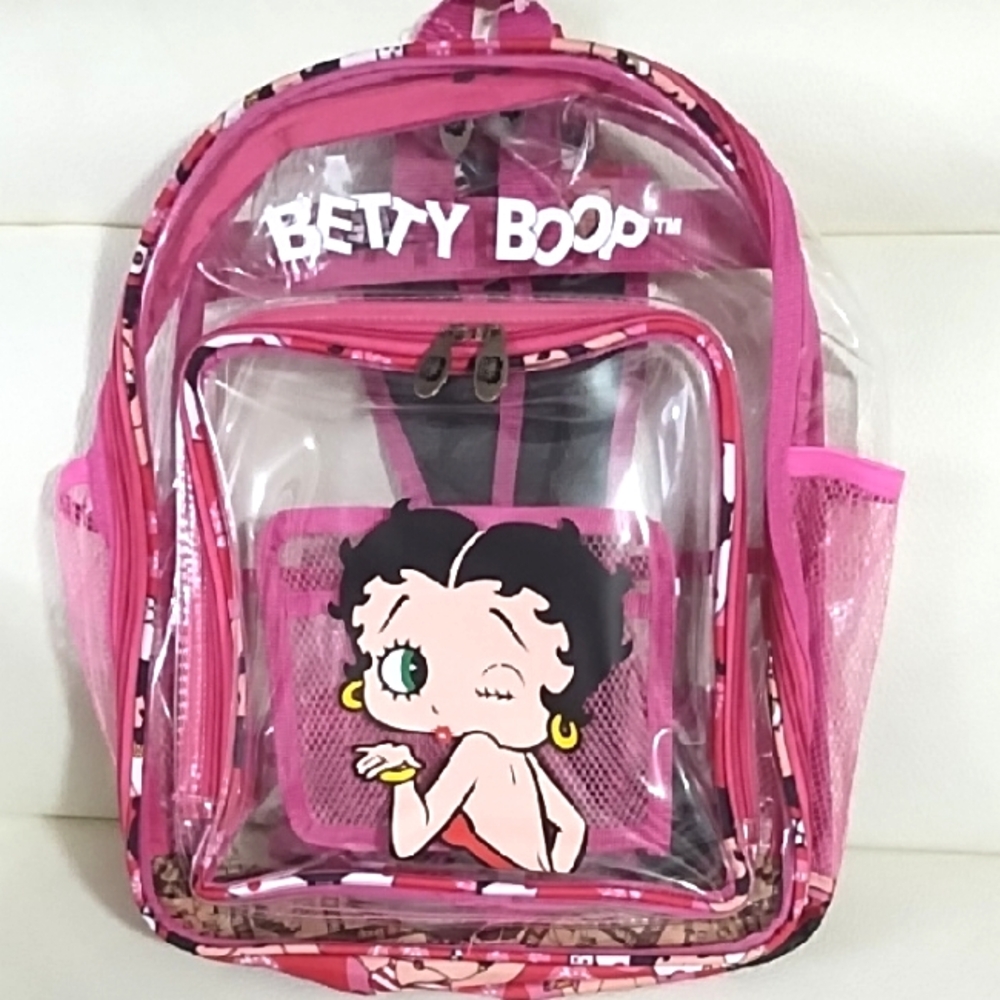 Betty Boop Large Clear Backpack